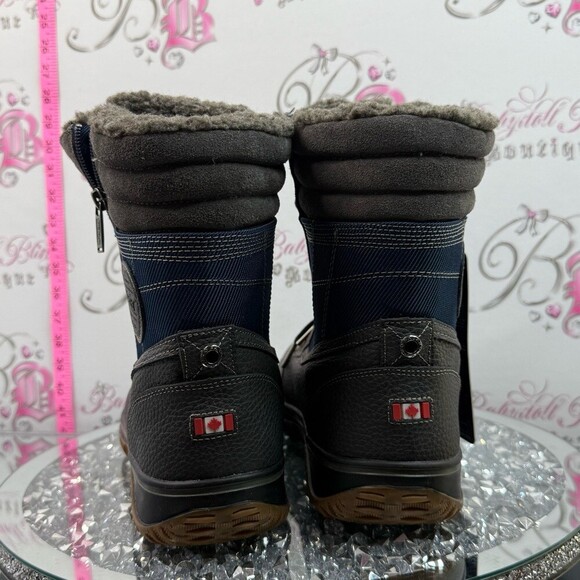 Pajar waterproof boots Navy and Charcoal Lace-Up Winter Boot with Brown Sole main image 10